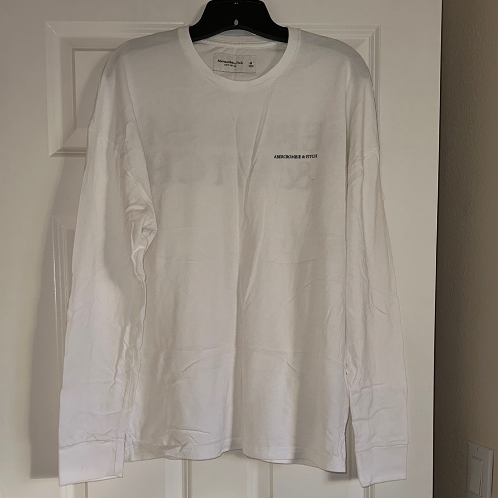 Abercrombie & Fitch White Long Sleeve Shirt